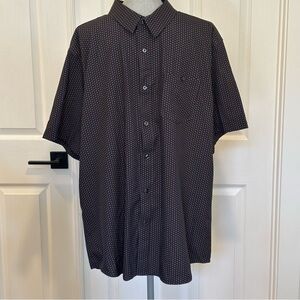 Jachs New York Men’s SIZE XXL‎ Button Down Shirt Geometric Pattern Black